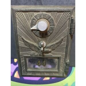 Antique Post Office Bronze Door Mail Box Postal Bank, 5" X 4" #44 G3